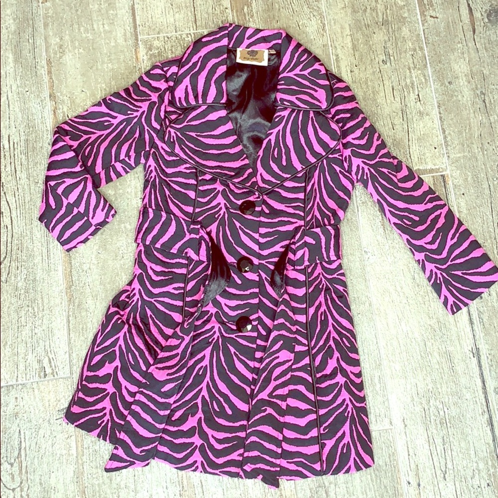 Little girls zebra coat